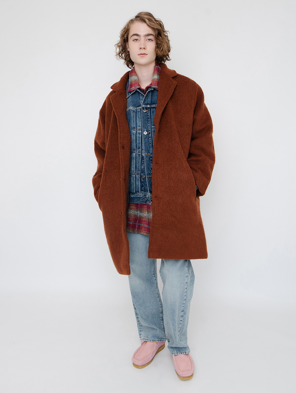 LEVI'S® MADE&CRAFTED®SLOUCHY OVERCOAT CHERRY MAHOGANY｜リーバイス
